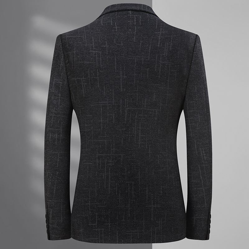 Business Fritidsjakke Menn Stripet Jacquardstrikket Stretch Uten Inntrykk Anti-rynkedress Herre