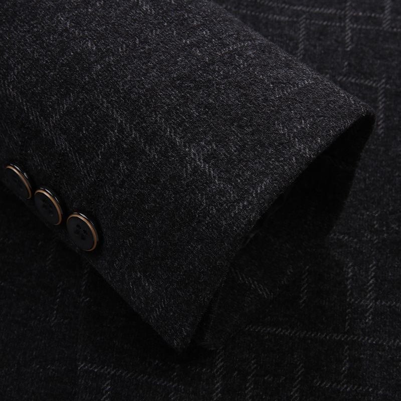 Business Fritidsjakke Menn Stripet Jacquardstrikket Stretch Uten Inntrykk Anti-rynkedress Herre