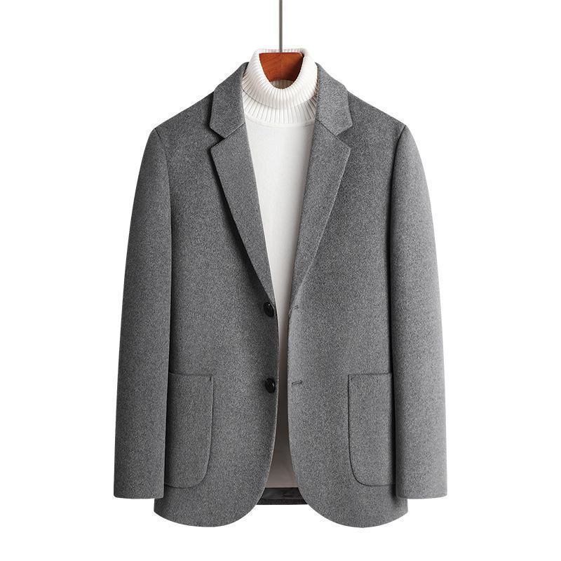 Dress Menns Slank Profesjonell Dressjakke Business Formell Enkelrads To Knapper Tilfeldig Liten Ulldress