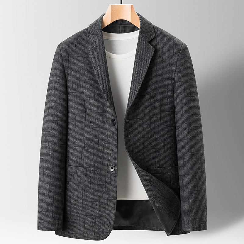 Herredresser 2022 Vår Høst Ungdom Business Casual Rutete Dress Herre Tynn Frakk Herreklær