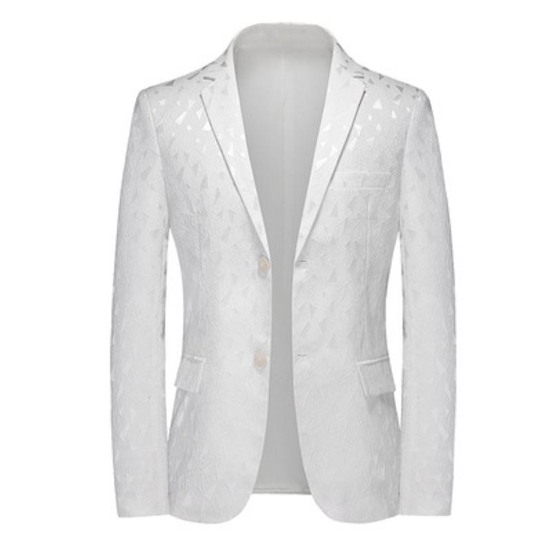 Herremote Casual Preget Blazer Slank Ungdom Stor Størrelse Hvit Liten Dress Topp Herre