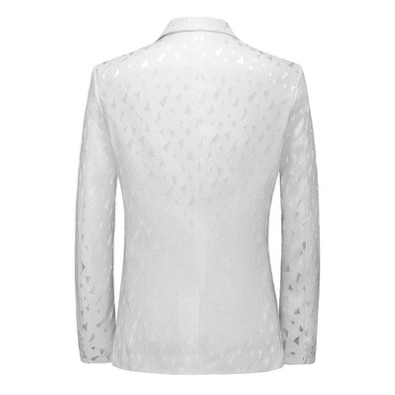 Herremote Casual Preget Blazer Slank Ungdom Stor Størrelse Hvit Liten Dress Topp Herre
