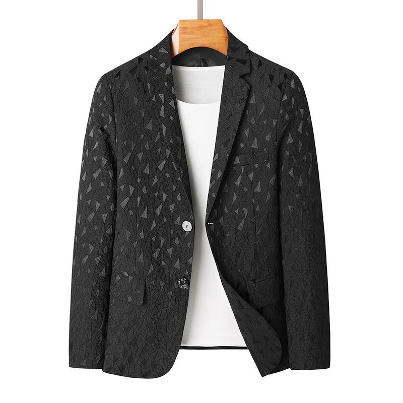 Herremote Casual Preget Blazer Slank Ungdom Stor Størrelse Hvit Liten Dress Topp Herre