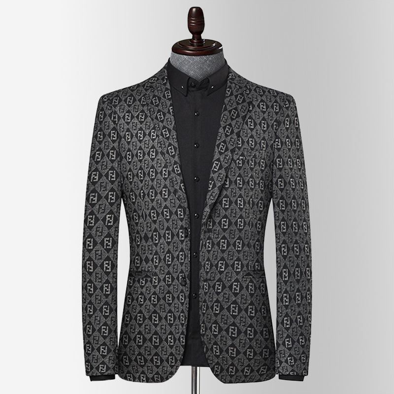 Høst Vinter Herredresser Middelaldrende Unge Uformelle Små Dresser Herremote Slim Dressjakke Herretopp