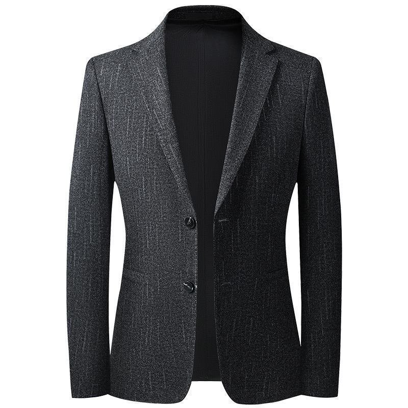Høst Vinter Strikket Elastisk Dress Middelaldrende Unge Menns Herre Slim Ull Casual
