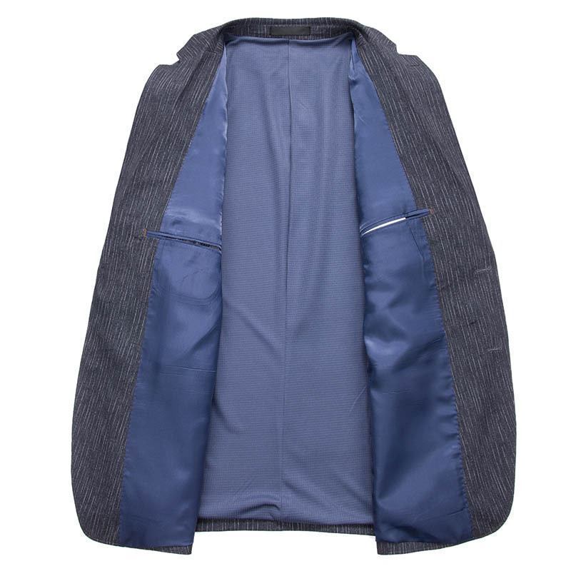 Stripet Dress Vår Høst Tynn Fritidsdress Menn Slim Fit Liten Dressjakke