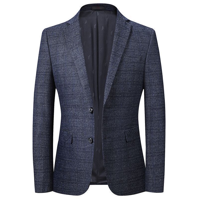 Tykk Dress Menn Høst Fritidsdress Slim Fit Liten Herre Dressjakke