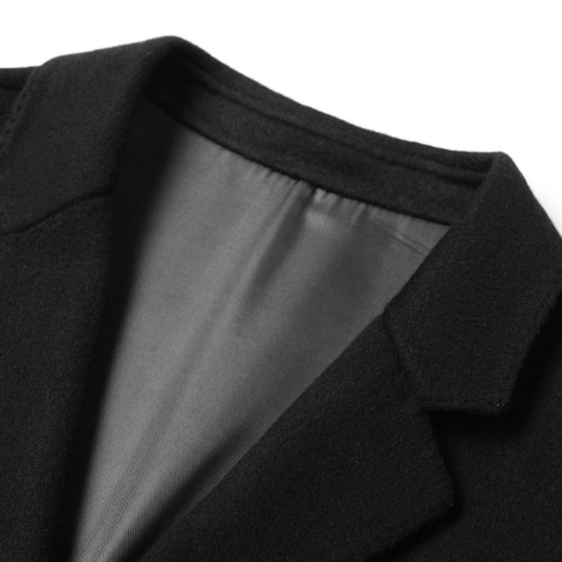Vinter Fritidsjakke Menn Middelaldrende Unge Business Casual Enkel Dobbeltsidig Ulldress